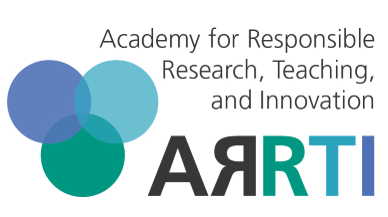 ARRTI Logo der Academy for Responsible Research, Teaching, and Innovation (ARRTI) mit drei Kreisen.