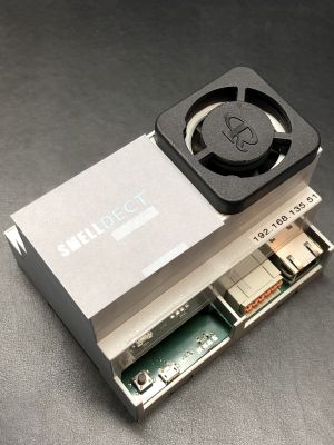 Mit dem smelldect-Demonstrator k&ouml;nnen olfaktorische Informationen schnell und einfach erfasst werden. (Foto: Martin  Sommer, KIT)