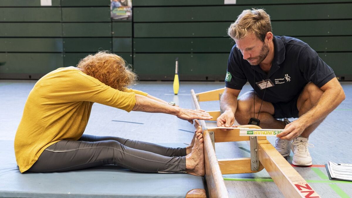 Studienteilnehmerin beim Training