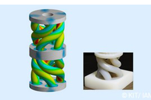 Metamaterialien: Stark verdrehte Stäbe speichern große Mengen Energie