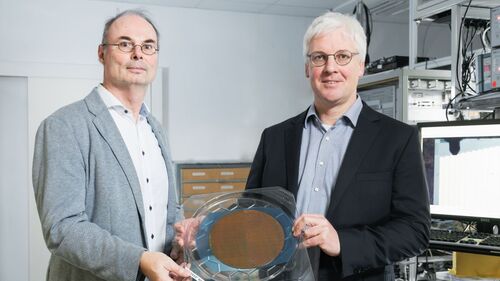 ERC Synergy Grantess Prof. Stefan Bräse und Prof. Christian Koos