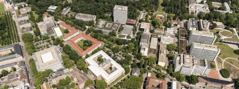 Luftaufnahme des Campus Süd: Zentrale Lage, moderne Infrastruktur und lebendiges Stadtleben