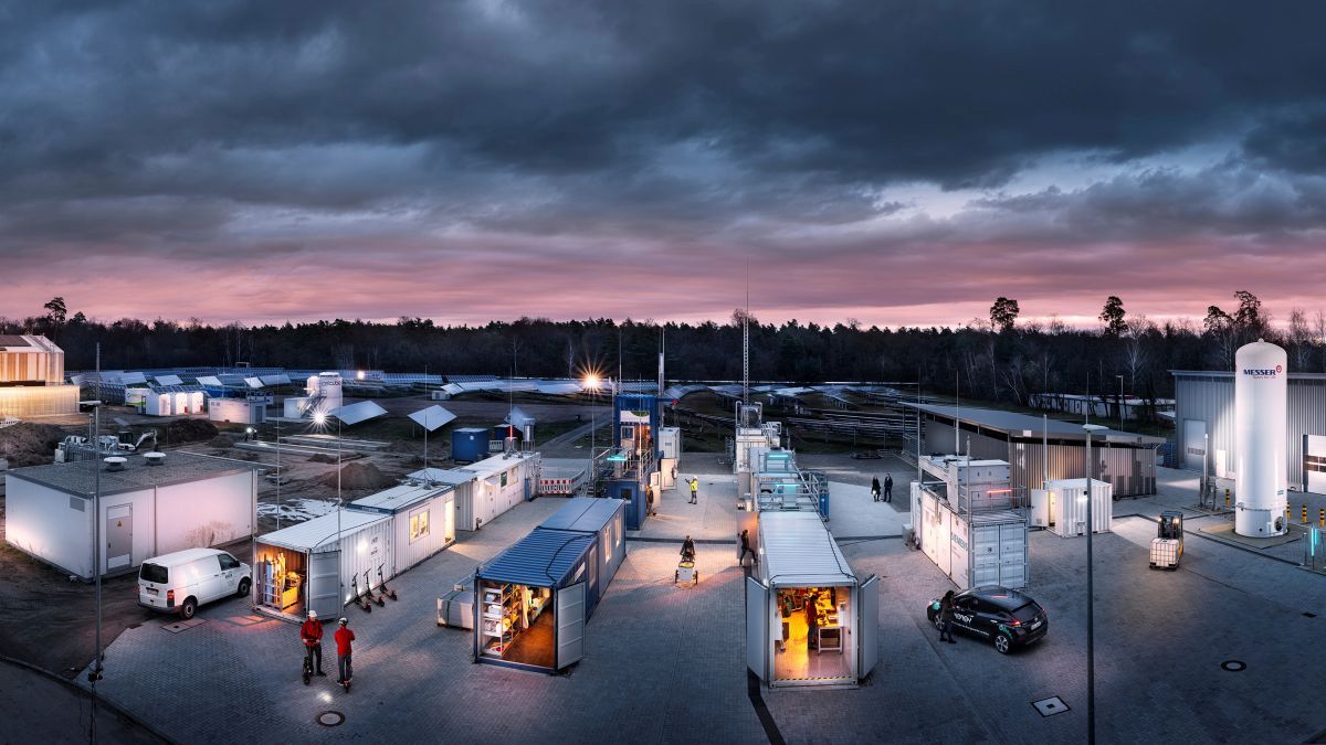 Panorama-Aufnahme des Energy Lab am Campus Nord des KIT