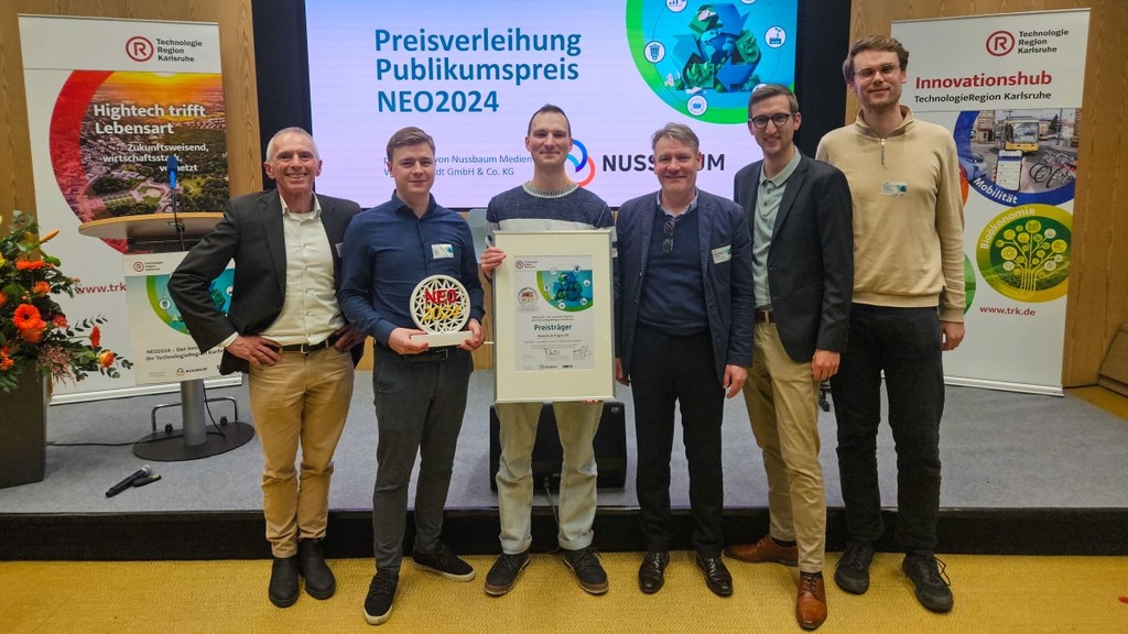 NEO2024: Erneut gewinnt eine Ausgründung des KIT - zur Online-Meldung