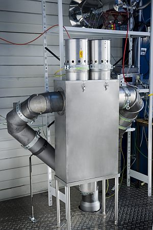Im Karlsruher Institut f&uuml;r Technologie wurde ein Ru&szlig;abscheider f&uuml;r Kleinfeuerungsanlagen entwickelt. (Foto: KIT)