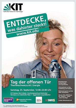 Plakat zum Tag der offenen T&uuml;r  am KIT (Abb. KIT)