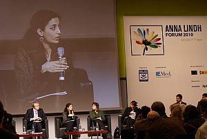 Experten der Anna-Lindh-Stiftung debattieren über  interkulturelle Ansichten in  der Euro-Mediterranen Region. (Foto: Farah Lenser) 