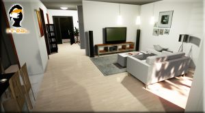 Die digitale Darstellung mit der inreal-Technologie verhilft Bauherren und Architekten schon in der Planungsphase zu einer realit&auml;tsnahen Begehung. (Bild: inreal / KIT) 