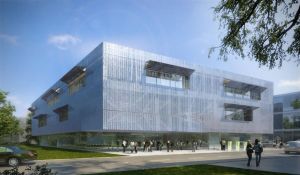 Neues Gebäude für die Batterieforschung: Der HIU-Bau soll bis Ende 2013 bezugsfertig sei.  (Bild: Vermögen und Bau Baden-Württemberg)