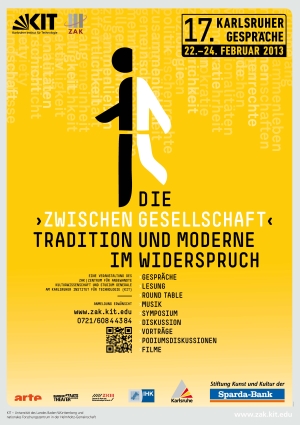 Plakat zu den 17. Karlsruher Gespr&auml;chen (Grafik: ZAK / Sahar Aharoni)