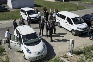 RheinMobil ist seit dem Frühjahr auf der Straße: Daten aus Pendel- und Dienstfahrten liefern die Grundlage für die weitere Entwicklung (Foto: Markus Breig, KIT) 