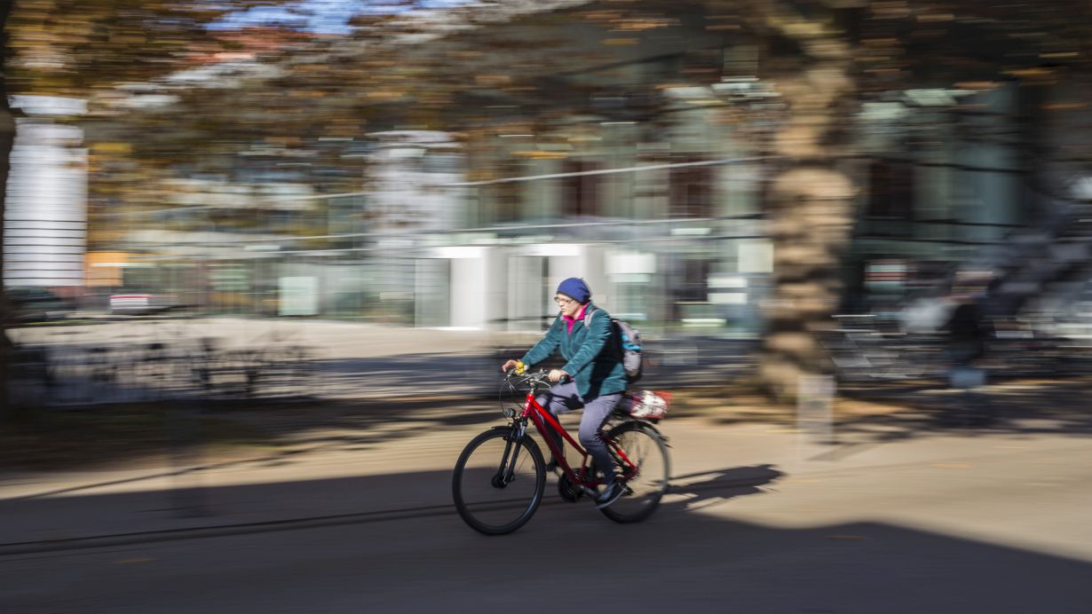 Manuel Balzer, KIT In der Pandemie gewinnt das Fahrrad als Fortbewegungsmittel vor allem im Freizeitverkehr an Bedeutung. (Foto: Manuel Balzer, KIT)