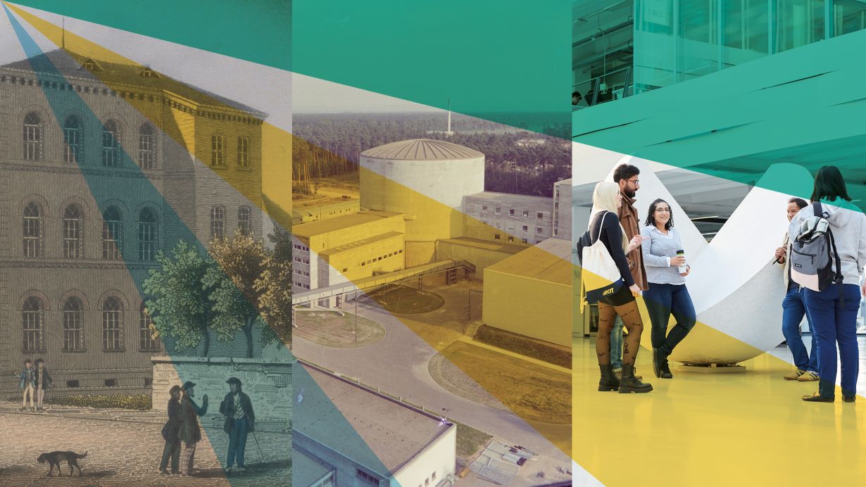 Offener Austausch und vielfältige Perspektiven: Wesentliche Vorgänge, Merkmale und Kontroversen in der Geschichte des KIT stehen im Mittelpunkt des Colloquium Fundamentale im Sommersemester 2025. (Foto: (v.l.n.r.): KIT-Archiv (28015/1); KIT-Archiv (28028/