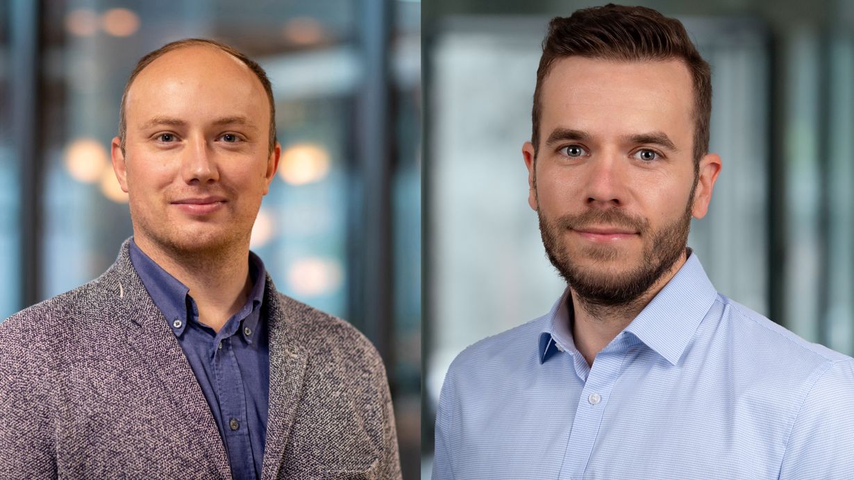 Die Nachwuchswissenschaftler Dr. Boris Karanov und Dr. Frank Rhein 