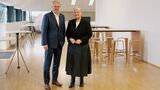 Die neue Aufsichtsratsvorsitzende des KIT Dr. Heike Hanagarth mit dem Präsidenten des KIT, Professor Jan S. Hesthaven 